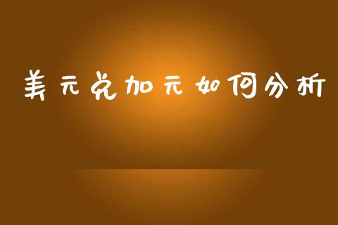 美元兑加元如何分析_https://www.ltsssb.com_基金频道_第1张