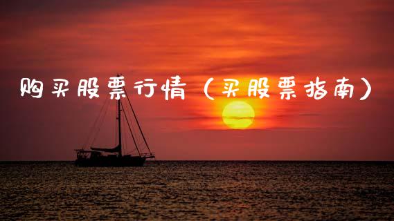 购买股票行情（买股票指南）_https://www.ltsssb.com_股市分析_第1张