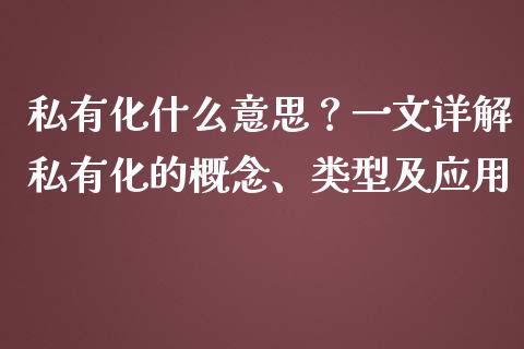 私有化什么意思？一文详解私有化的概念、类型及应用_https://www.ltsssb.com_新股数据_第1张