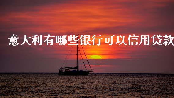 意大利有哪些银行可以信用贷款_https://www.ltsssb.com_期货密码_第1张
