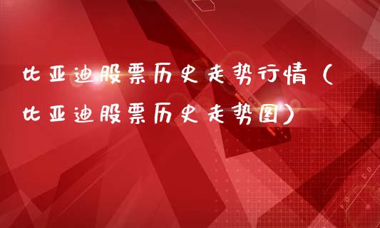 比亚迪股票历史走势行情（比亚迪股票历史走势图）_https://www.ltsssb.com_股市分析_第1张