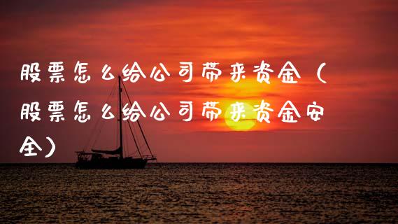 股票怎么给公司带来资金（股票怎么给公司带来资金安全）_https://www.ltsssb.com_新股数据_第1张