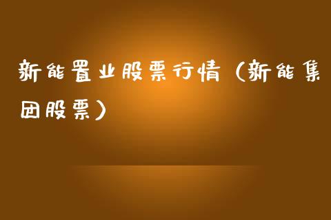 新能置业股票行情（新能集团股票）_https://www.ltsssb.com_股市分析_第1张