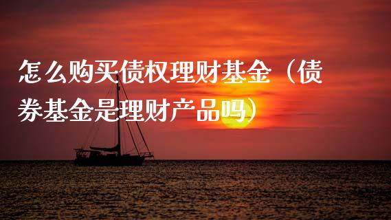 怎么购买债权理财基金（债券基金是理财产品吗）_https://www.ltsssb.com_基金频道_第1张