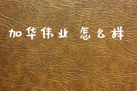 加华伟业 怎么样_https://www.ltsssb.com_新股数据_第1张