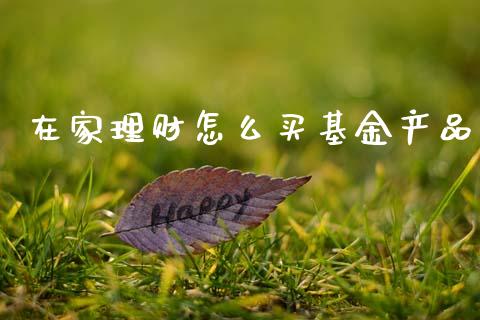 在家理财怎么买基金产品_https://www.ltsssb.com_基金频道_第1张