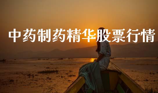 中药制药精华股票行情_https://www.ltsssb.com_股市分析_第1张