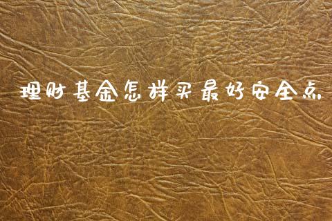 理财基金怎样买最好安全点_https://www.ltsssb.com_基金频道_第1张