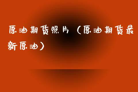 原油期货照片（原油期货最新原油）_https://www.ltsssb.com_期货密码_第1张