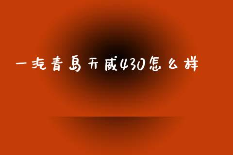 一汽青岛天威430怎么样_https://www.ltsssb.com_国际财经_第1张