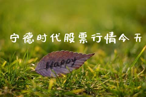 宁德时代股票行情今天_https://www.ltsssb.com_股市分析_第1张