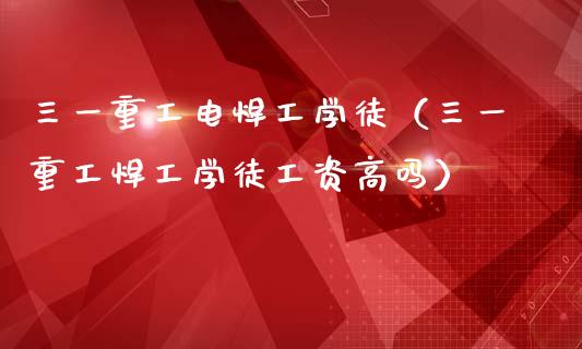 三一重工电焊工学徒（三一重工焊工学徒工资高吗）_https://www.ltsssb.com_新股数据_第1张