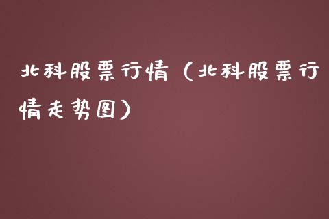 北科股票行情（北科股票行情走势图）_https://www.ltsssb.com_新股数据_第1张