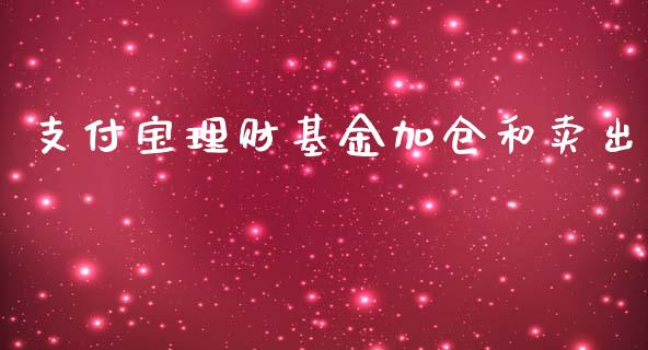 支付宝理财基金加仓和卖出_https://www.ltsssb.com_基金频道_第1张