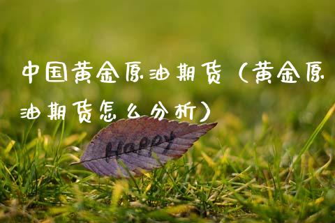 中国黄金原油期货（黄金原油期货怎么分析）_https://www.ltsssb.com_期货密码_第1张
