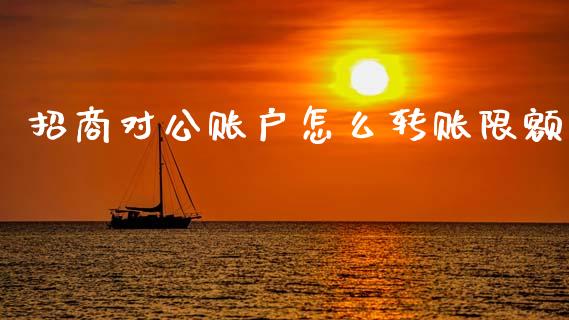 招商对公账户怎么转账限额_https://www.ltsssb.com_期货在线_第1张