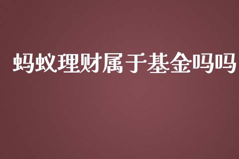 蚂蚁理财属于基金吗吗_https://www.ltsssb.com_基金频道_第1张