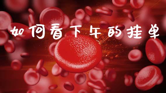 如何看下午的挂单_https://www.ltsssb.com_期货在线_第1张