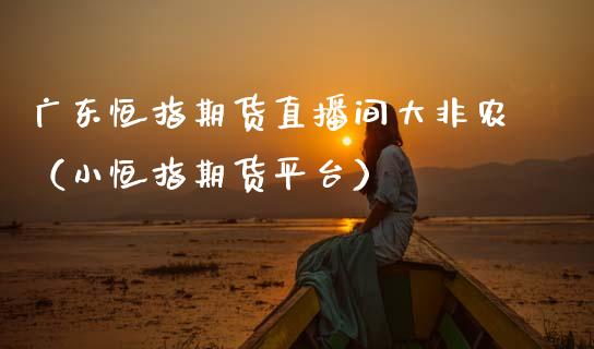 广东恒指期货直播间大非农（小恒指期货平台）_https://www.ltsssb.com_期货在线_第1张