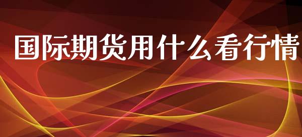 国际期货用什么看行情_https://www.ltsssb.com_期货行情_第1张