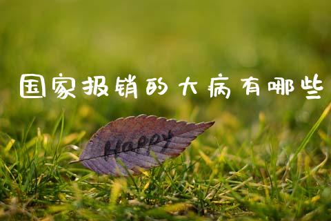 国家报销的大病有哪些_https://www.ltsssb.com_国际财经_第1张