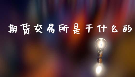 期货交易所是干什么的_https://www.ltsssb.com_股市分析_第1张