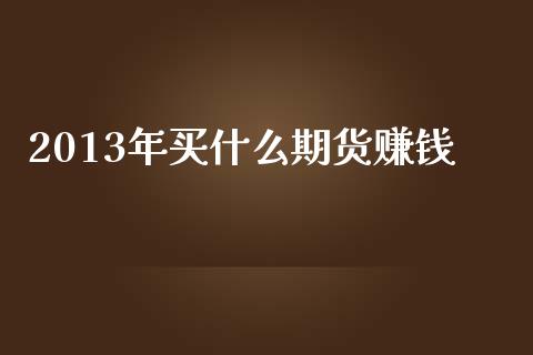 2013年买什么期货赚钱_https://www.ltsssb.com_新股数据_第1张