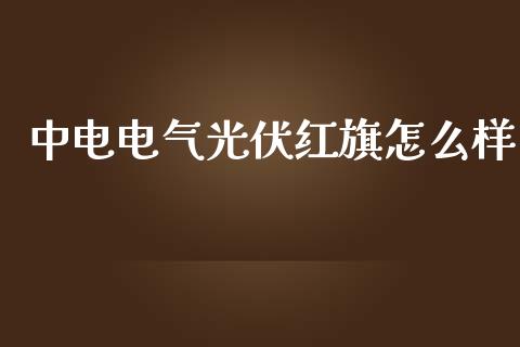 中电电气光伏红旗怎么样_https://www.ltsssb.com_期货在线_第1张