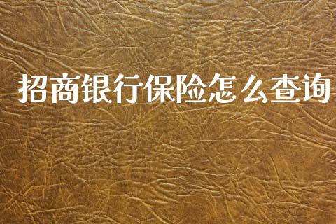 招商银行保险怎么查询_https://www.ltsssb.com_基金频道_第1张