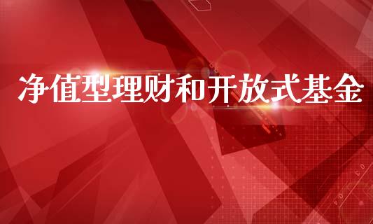 净值型理财和开放式基金_https://www.ltsssb.com_基金频道_第1张