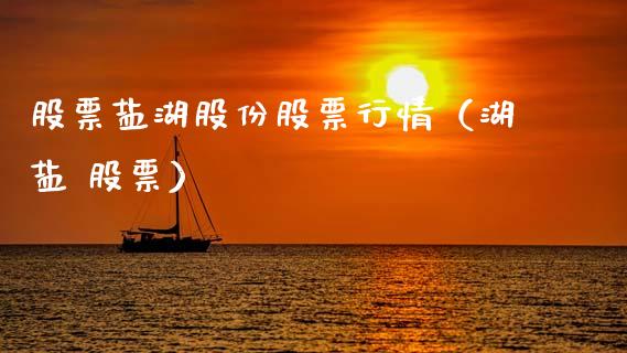 股票盐湖股份股票行情（湖盐 股票）_https://www.ltsssb.com_新股数据_第1张