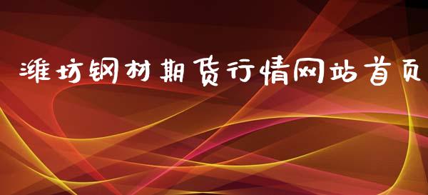 潍坊钢材期货行情网站首页_https://www.ltsssb.com_期货密码_第1张