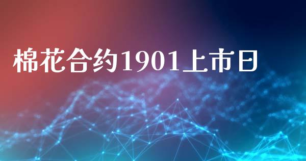 棉花合约1901上市日_https://www.ltsssb.com_股市分析_第1张