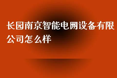 长园南京智能电网设备有限公司怎么样_https://www.ltsssb.com_股票理论_第1张