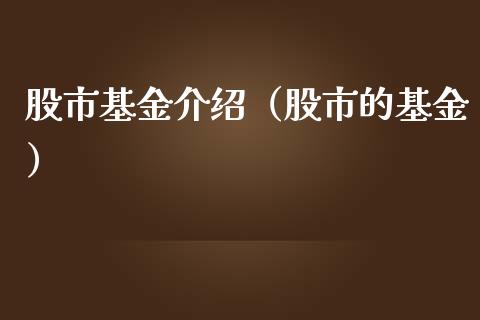 股市基金介绍（股市的基金）_https://www.ltsssb.com_基金频道_第1张