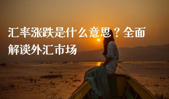 汇率涨跌是什么意思？全面解读外汇市场_https://www.ltsssb.com_期货在线_第1张