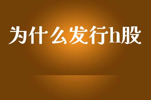 为什么发行h股_https://www.ltsssb.com_国际财经_第1张