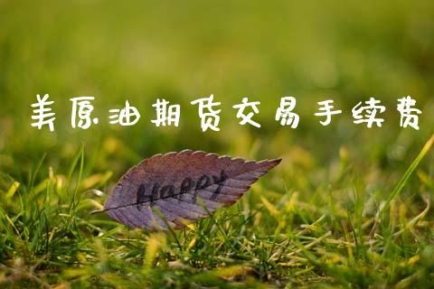 美原油期货交易手续费_https://www.ltsssb.com_期货在线_第1张