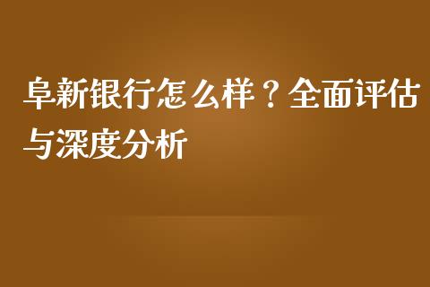 阜新银行怎么样？全面评估与深度分析_https://www.ltsssb.com_国际财经_第1张
