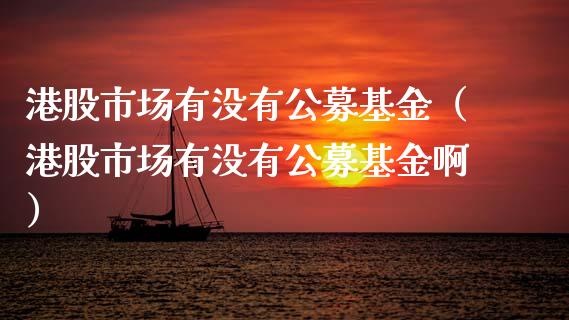 港股市场有没有公募基金（港股市场有没有公募基金啊）_https://www.ltsssb.com_国际财经_第1张