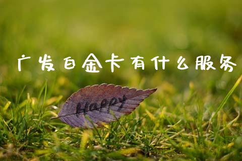 广发白金卡有什么服务_https://www.ltsssb.com_期货在线_第1张
