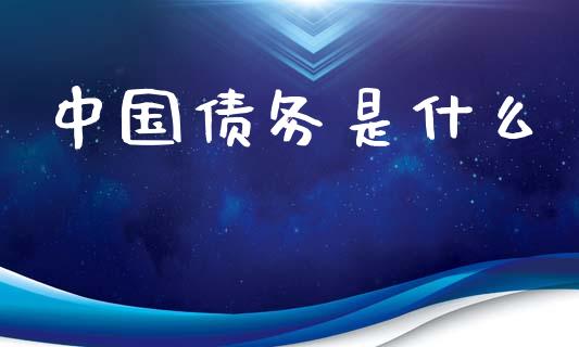 中国债务是什么_https://www.ltsssb.com_基金频道_第1张