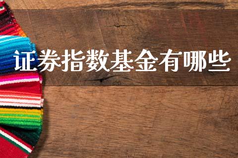 证券指数基金有哪些_https://www.ltsssb.com_期货在线_第1张