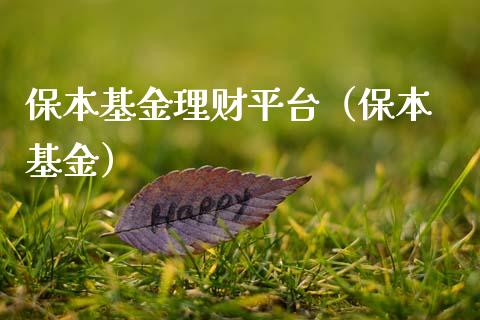 保本基金理财平台（保本 基金）_https://www.ltsssb.com_基金频道_第1张