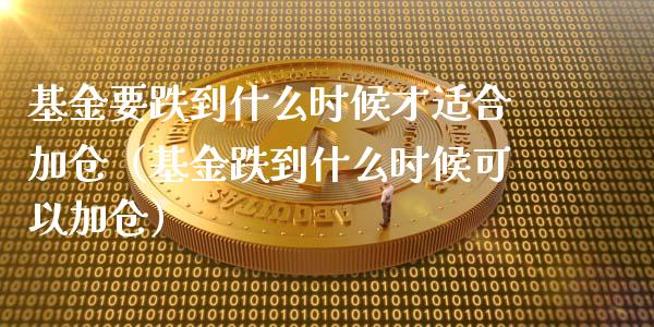 基金要跌到什么时候才适合加仓（基金跌到什么时候可以加仓）_https://www.ltsssb.com_基金频道_第1张