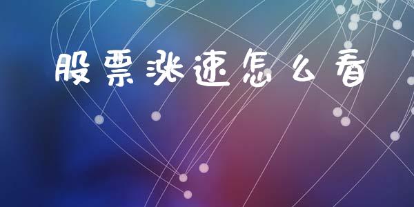 股票涨速怎么看_https://www.ltsssb.com_期货在线_第1张