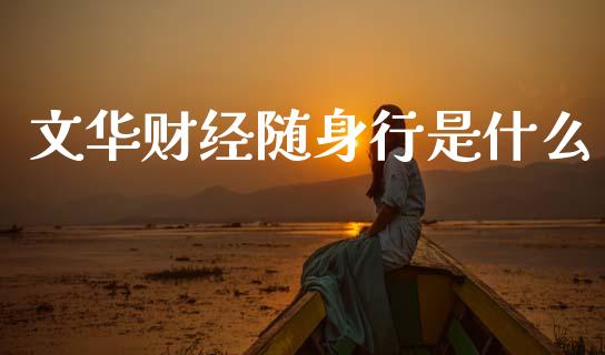 文华财经随身行是什么_https://www.ltsssb.com_新股数据_第1张
