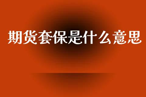 期货套保是什么意思_https://www.ltsssb.com_股票理论_第1张