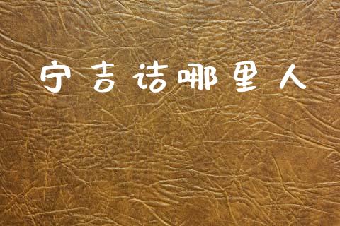 宁吉诘哪里人_https://www.ltsssb.com_基金频道_第1张