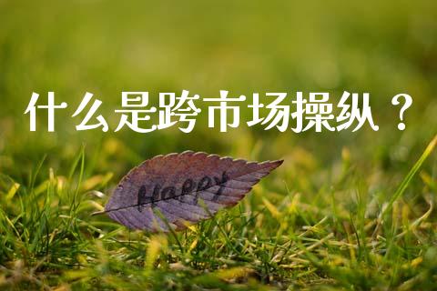 什么是跨市场操纵？_https://www.ltsssb.com_新股数据_第1张